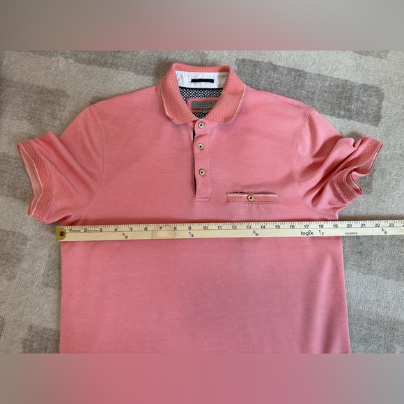 Ted Baker Mens Cagey Polo Pale Orange (Size 3=M) - Picture 7 of 7